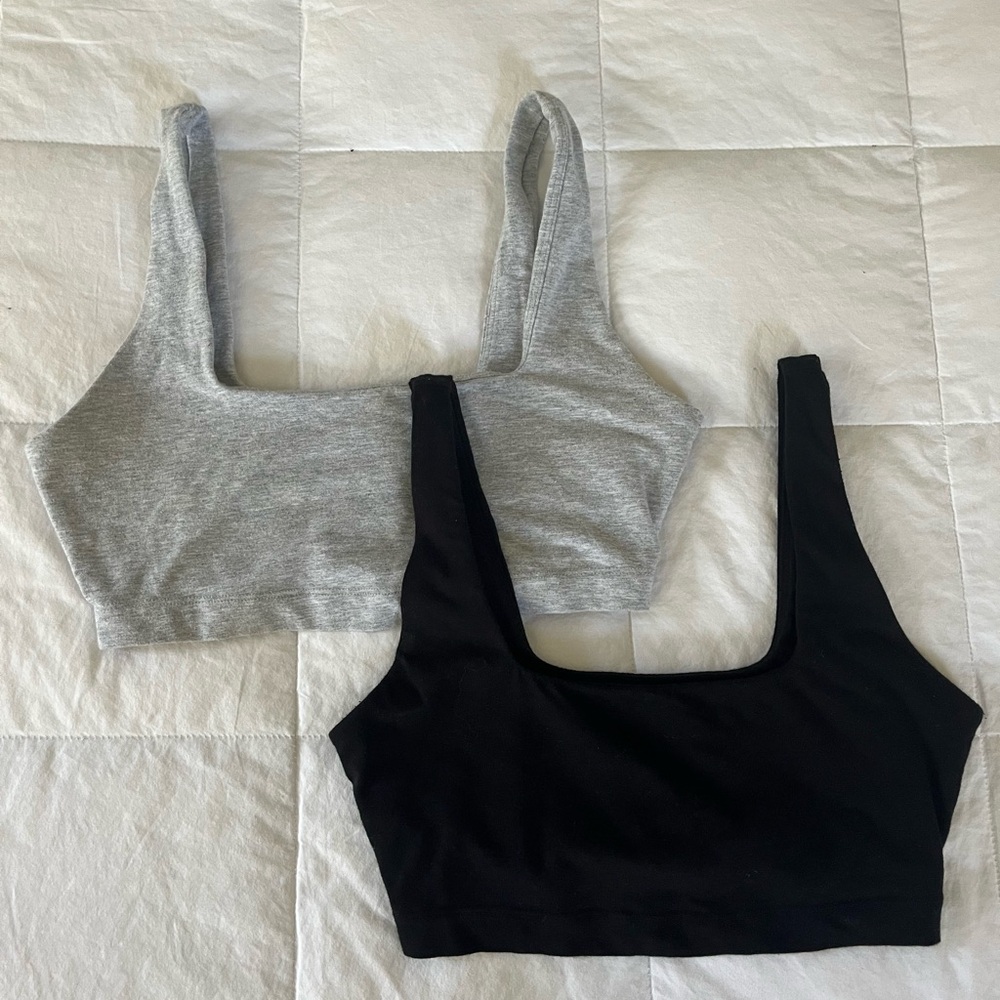 Grey & Black Workout Tanks